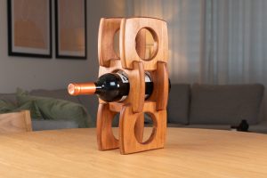 House Lux drveni stalak za vino krug