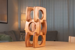 House Lux drveni stalak za vino krug